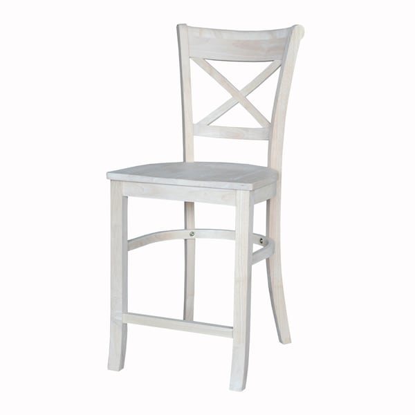 International Concepts Charlotte Counter Height Stool, 24" Seat Height, Unfinished S-312 - main